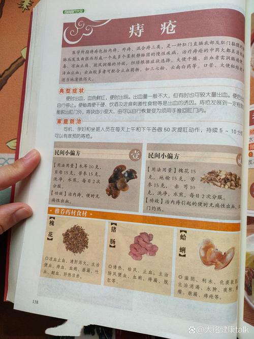 食疗
描述: 文章围绕女生痔疮展开，先阐述女生易患痔疮原因，接着分享如坐浴、涂抹、食疗等简单有效的偏方，还提及生活注意事项，强调严重时要就医，旨在帮女生摆脱痔疮困扰 。